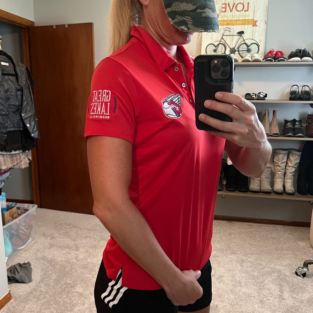 ADIDAS CLEVELAND Guardians (Indians) Great Lakes Brewery Golf Polo